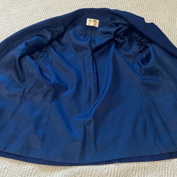 Pendelton Jacket Blazer Women Medium Large Blue Academia Office Wool Classic - Picture 7 of 9